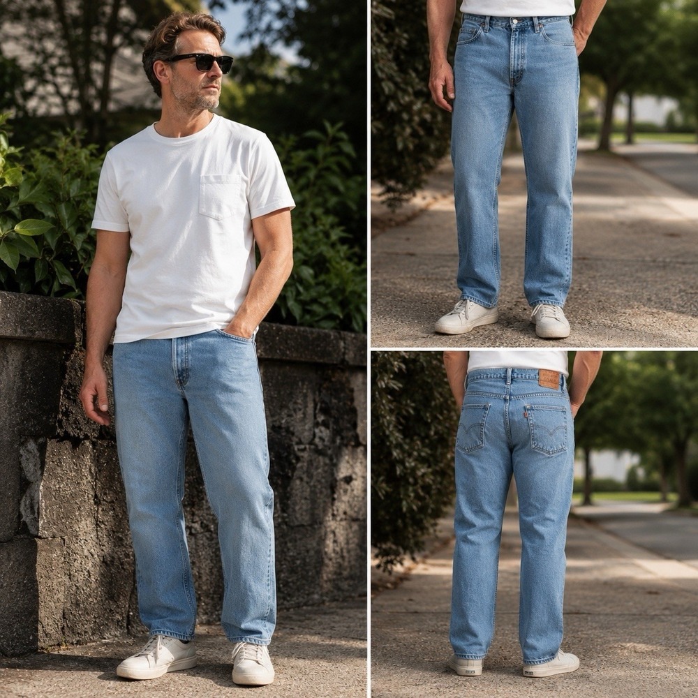 Levi's 505 Orange Tab Jeans Men's 40x30 1998 Vintage Light Wash Straight Leg Y2K